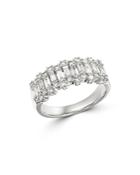 Bloomingdale's Diamond Baguette And Round Ring In 14k White Gold - 100% Exclusive