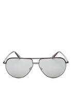 Tom Ford Mirrored Brow Bar Aviator Sunglasses, 65mm