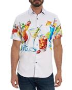 Robert Graham Cocktail Party Classic Fit Short Sleeve Shirt