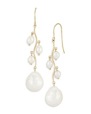 Bloomingdale's Cultured Freshwater & Baroque Pearl Drop Earrings In 14k Yellow Gold - 100% Exclusive