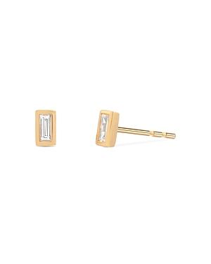 Zoe Lev 14k Yellow Gold Diamond Baguette Stud Earrings