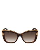 Salvatore Ferragamo Zyl Square Butterfly Sunglasses, 54mm