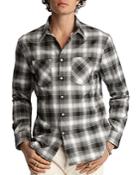 John Varvatos Collection Plaid Slim Fit Shirt