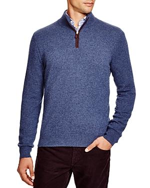 The Men's Store At Bloomingdale's Zip Mock Cashmere Sweater
