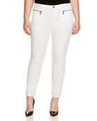 Michael Michael Kors Plus Skinny Zip Jeans In White