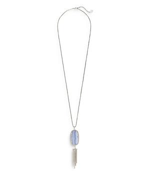 Kendra Scott Rayne Blue Agate Tassel Pendant Necklace, 30-35.5