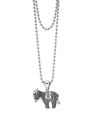 Lagos Sterling Silver Rare Wonders Donkey Pendant Necklace, 34