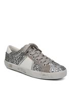 Sam Edelman Women's Baylee Suede & Glitter Low Top Lace Up Sneakers