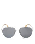 Burberry Women's Brow Bar Aviator Sunglasses, 59mm