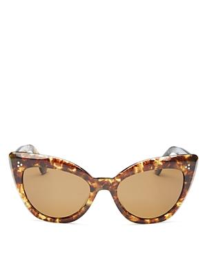 Oliver Peoples Women's Laiya Polarized Cat Eye Sunglasses, 55mm