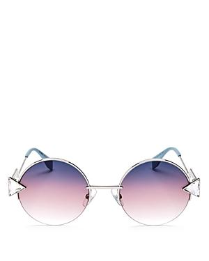 Fendi Embellished Round Sunglasses, 50mm