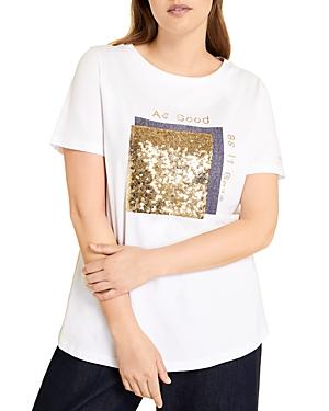 Marina Rinaldi Vaniglia Sequined Graphic Tee