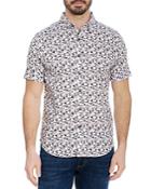 Robert Graham Atami Cotton Signature Skull Print Tailored Fit Button Down Shirt