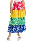 Aqua X Studio 189 Rainbow Leaf Print Maxi Skirt - 100% Exclusive