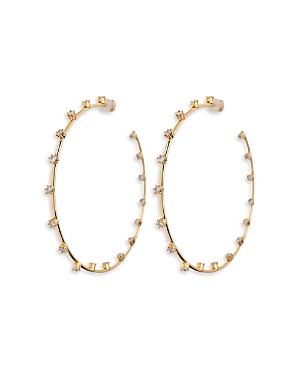 Luv Aj Stardust Pave Studded Statement Hoop Earrings