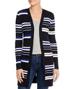 Calvin Klein Striped & Ribbed Open-front Cardigan