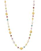 Marco Bicego 18k Yellow Gold Africa Gemstone Pearl Collar Necklace, 17.5