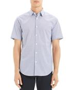 Theory Irving Veere Short-sleeve Patterned Regular Fit Shirt