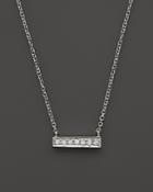 Dana Rebecca Designs 14k White Gold Sylvie Rose Mini Bar Necklace With Diamonds