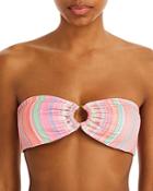 Pq Swim Printed Ring Bandeau Bikini Top