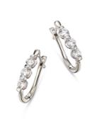 Bloomingdale's Diamond Huggie Earrings In 14k White Gold, 0.50 Ct. T.w. - 100% Exclusive