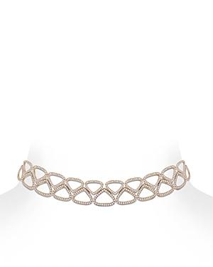 Marina B 18k Gold Trina Diamond Openwork Choker Necklace, 18