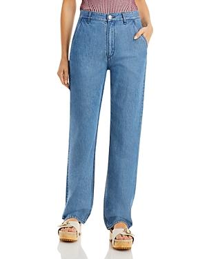 Rag & Bone Alex High Rise Straight Leg Jeans In Dark Indigo
