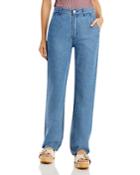 Rag & Bone Alex High Rise Straight Leg Jeans In Dark Indigo