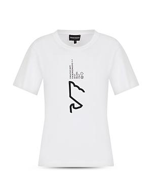 Emporio Armani Embroidered Graphic Tee