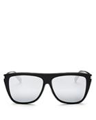 Saint Laurent Sl 1 Mirrored Flat Top Square Sunglasses, 59mm