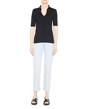 Theory Cotton Drawstring Sweater