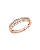 Bloomingdale's Diamond Round & Baguette Band In 14k Rose Gold, 0.25 Ct. T.w. - 100% Exclusive