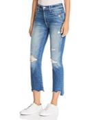 Mother The Insider Chewed-hem Cropped Flared Jeans In Better When It's Wrong