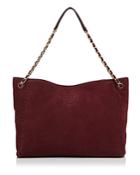 Tory Burch Marion Suede Chain Shoulder Slouchy Tote