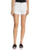 Aqua Scalloped Denim Shorts In Off White - 100% Exclusive