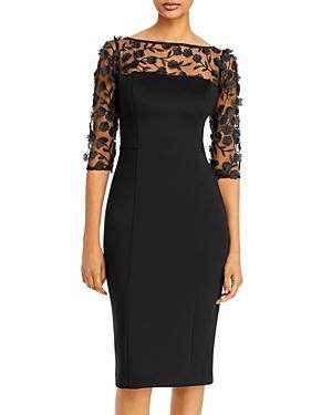 Eliza J Sheer Bodice Sheath