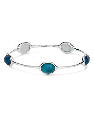 Ippolita Sterling Silver Wonderland Blue Doublet Bangle Bracelet