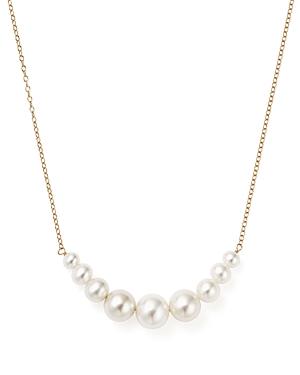 14k Yellow Gold Cultured Freshwater Pearl Necklace, 18
