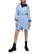 Maje Ritiavi Trompe L'oeil Striped Shirtdress