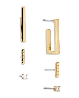 Nadri Ajoa Cubic Zirconia Girlboss Square Hoop, Bar, & Stud Earrings, Set Of 3