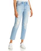 Mother The Trickster High Rise Ankle Straight Leg Jeans In Cryin' On Holy Ground