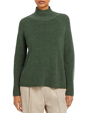 Eileen Fisher Petites Merino Wool Mock Neck Raglan Sweater