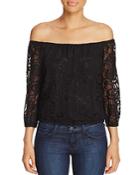Cupcakes And Cashmere Karla Off-the-shoulder Lace Top