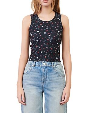 Maje Toudy Printed Tank Top