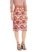 Burberry Sodbury Floral Embroidered A-line Skirt