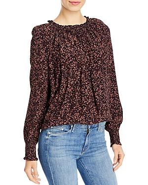 Atlast Julianna Printed Smocked Blouse