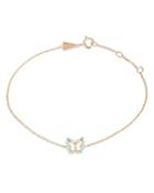 Adina Reyter 14k Yellow Gold Turquoise & Diamond Butterfly Chain Bracelet