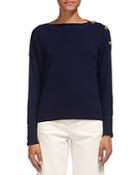 Whistles Shoulder Button-detail Sweater