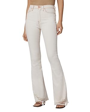 Hudson Holly High Rise Flared Jeans In Soft Ecru