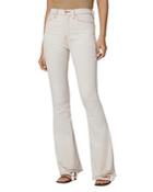 Hudson Holly High Rise Flared Jeans In Soft Ecru